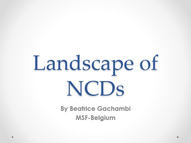 NCDs Media Training on NCDs Landscape by Beatrice Gachambi July 31 2020