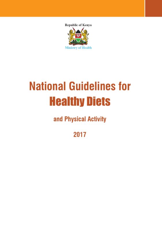 National Guidelines for Healthy Diets and Physical Activity 2017